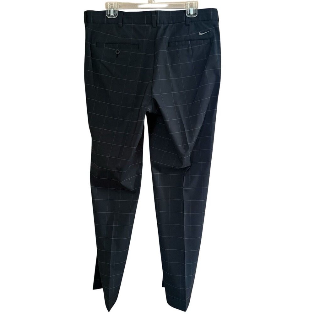 Nike Golf Tour Performance Dri-Fit Pants 34x30 Men Black Windowpane Check 452701 - Picture 2 of 12